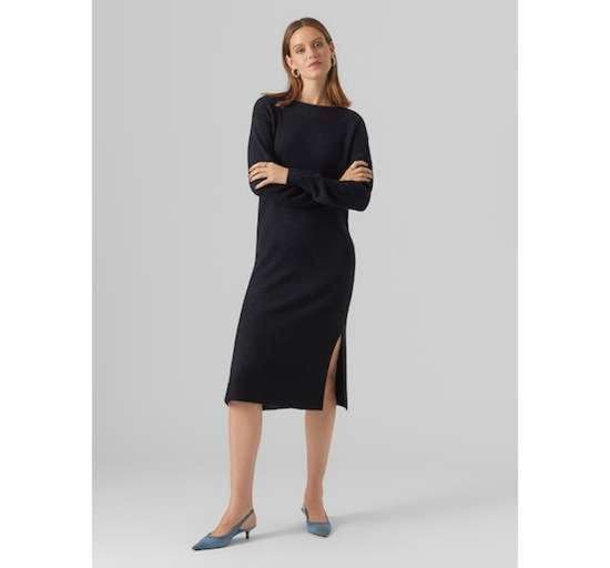 Трикотажное платье VMLEFILE LS BOATNECK CALF DRESS NOOS