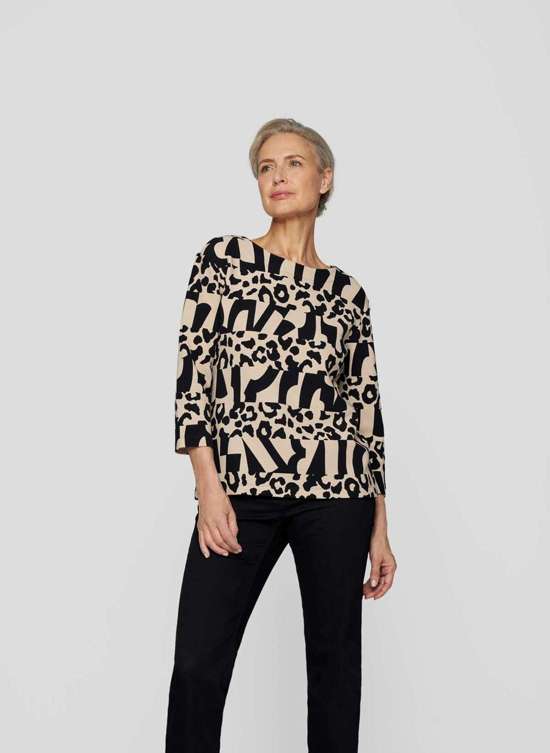 толстовка RABE Stylisches Sweatshirt mit modernem Mustermix