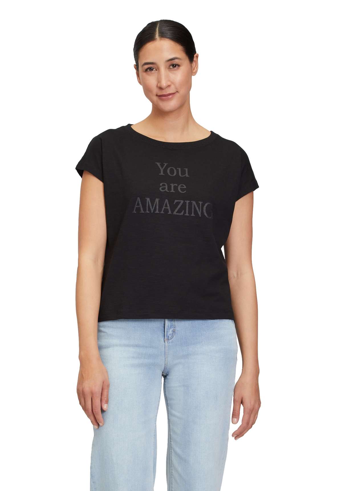 Рубашка с коротким рукавом Rundhals-Shirt mit Placement