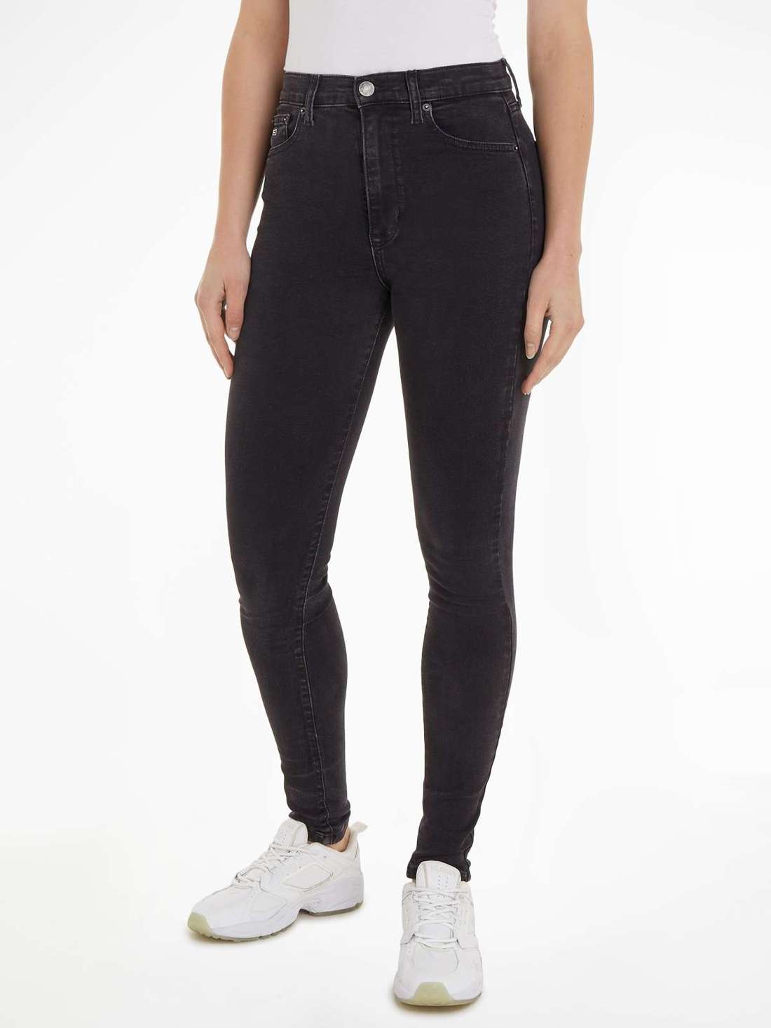 Джинсы скинни с логотипом и флажками-лейблами. Jeans SYLVIA HR SSKN CG4