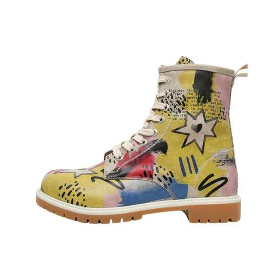 ботинки на шнуровке Damen Boots The Creation of the Collage Vegan Damen Boots /