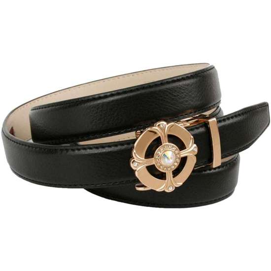 Кожаный ремень с элегантной застежкой