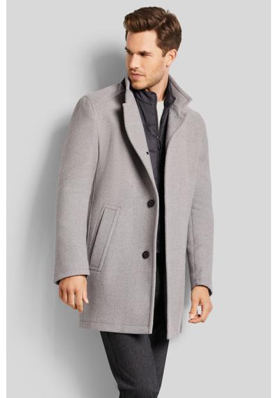Шерстяное пальто с воротником стойкой