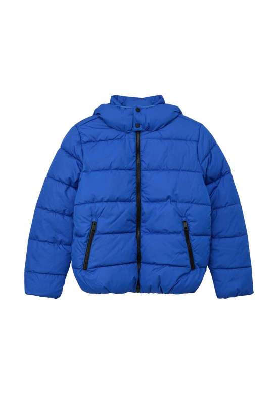 Стеганая куртка с капюшоном и принтом