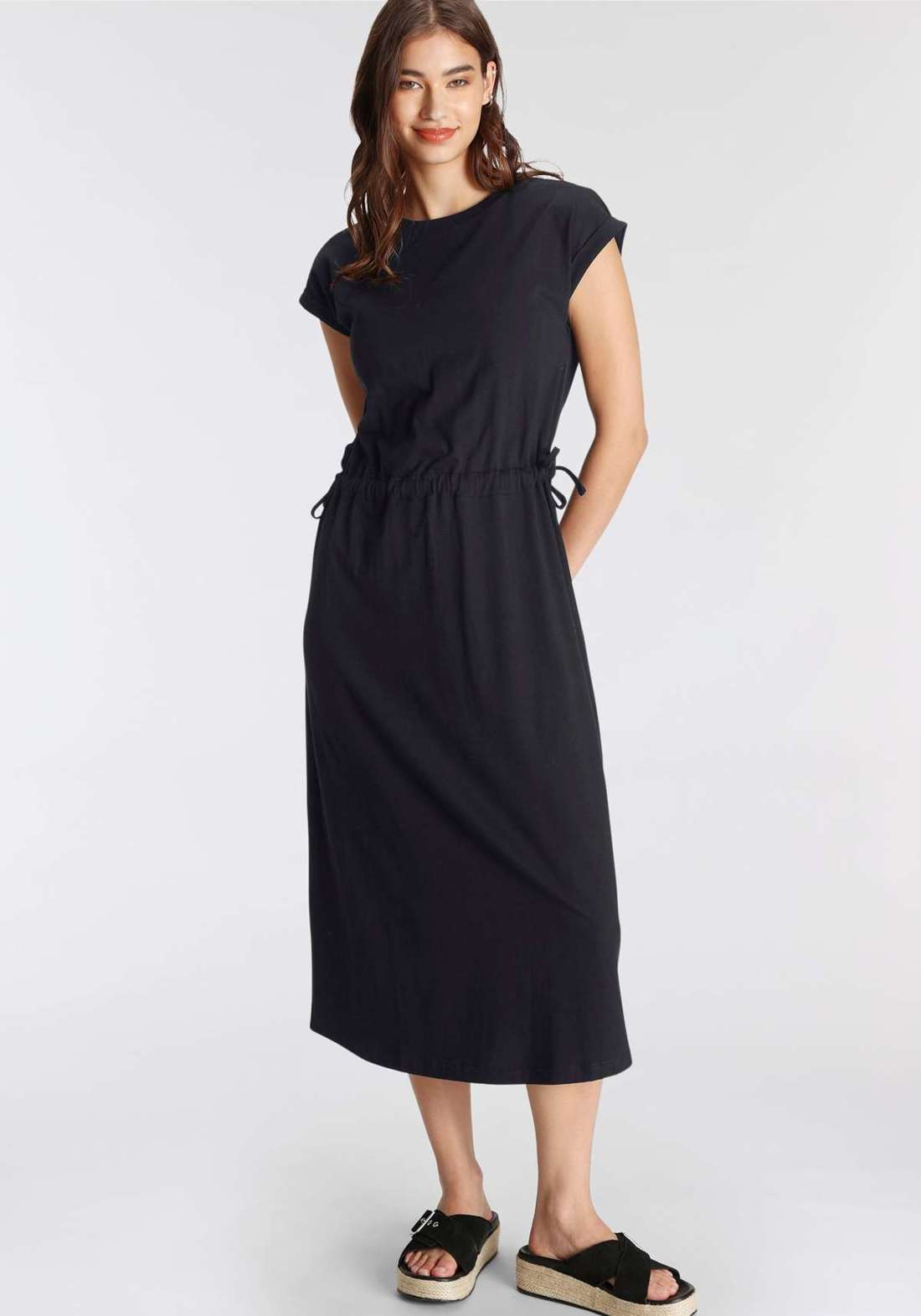 Платье миди с регулируемым бретелем