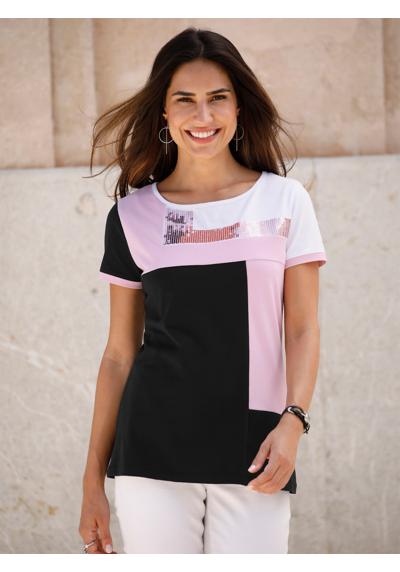 рубашка с пайетками Rundhals-Shirt