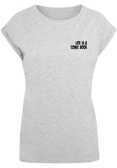 футболка Damen Ladies Book Comic Extended Shoulder Tee