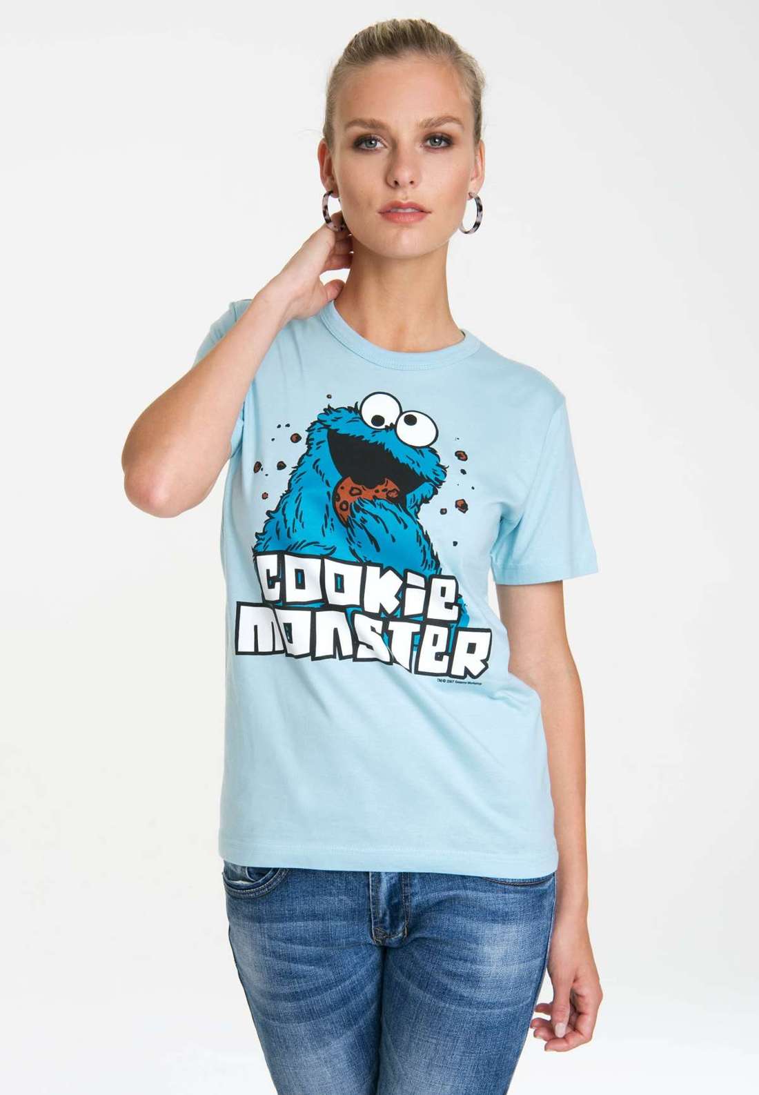 Футболка с лицензионным оригинальным дизайном Sesamstrasse - Krumelmonster