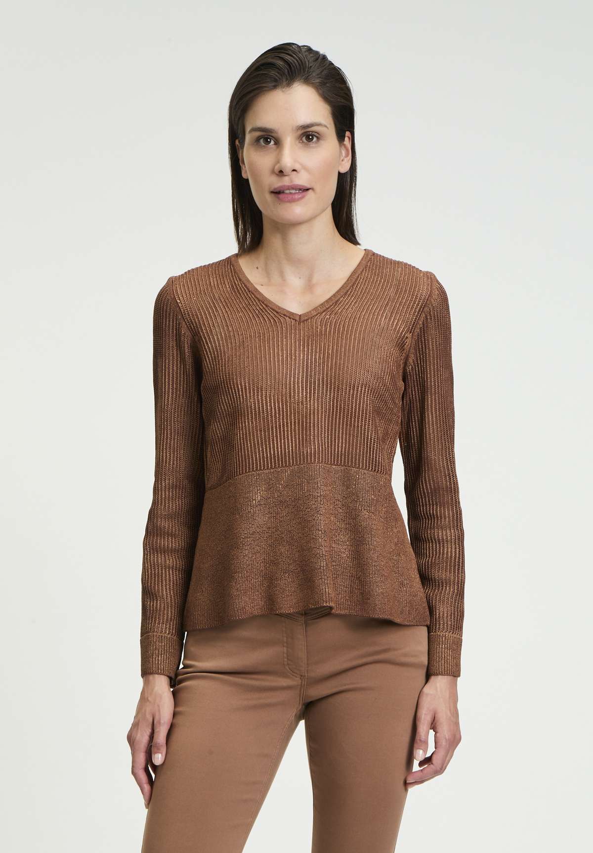 Вязаный свитер Feinstrickpullover mit Lochmuster