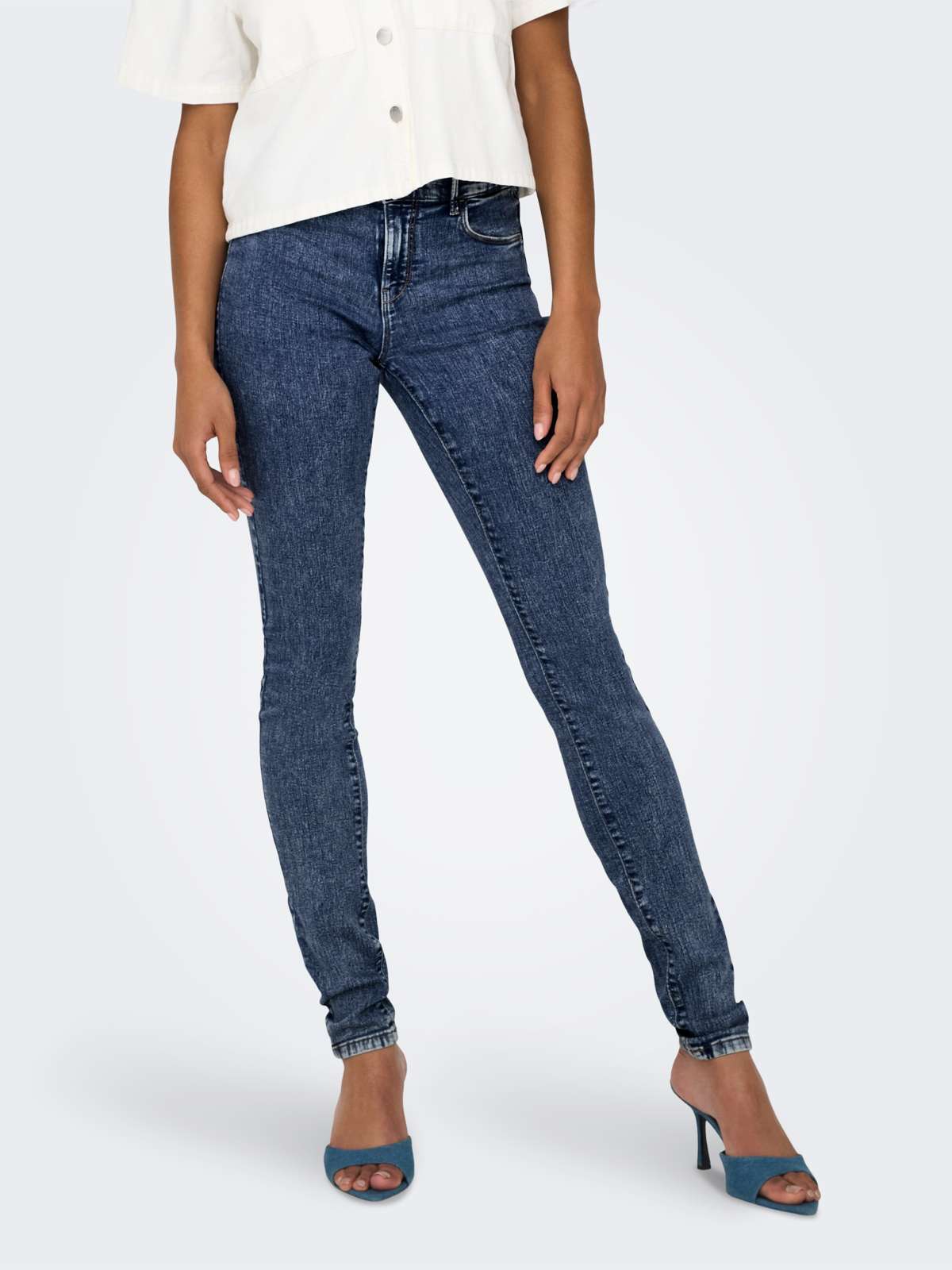 Джинсы скинни ONLRAIN REG WAIST SK ACD DNM PIM X