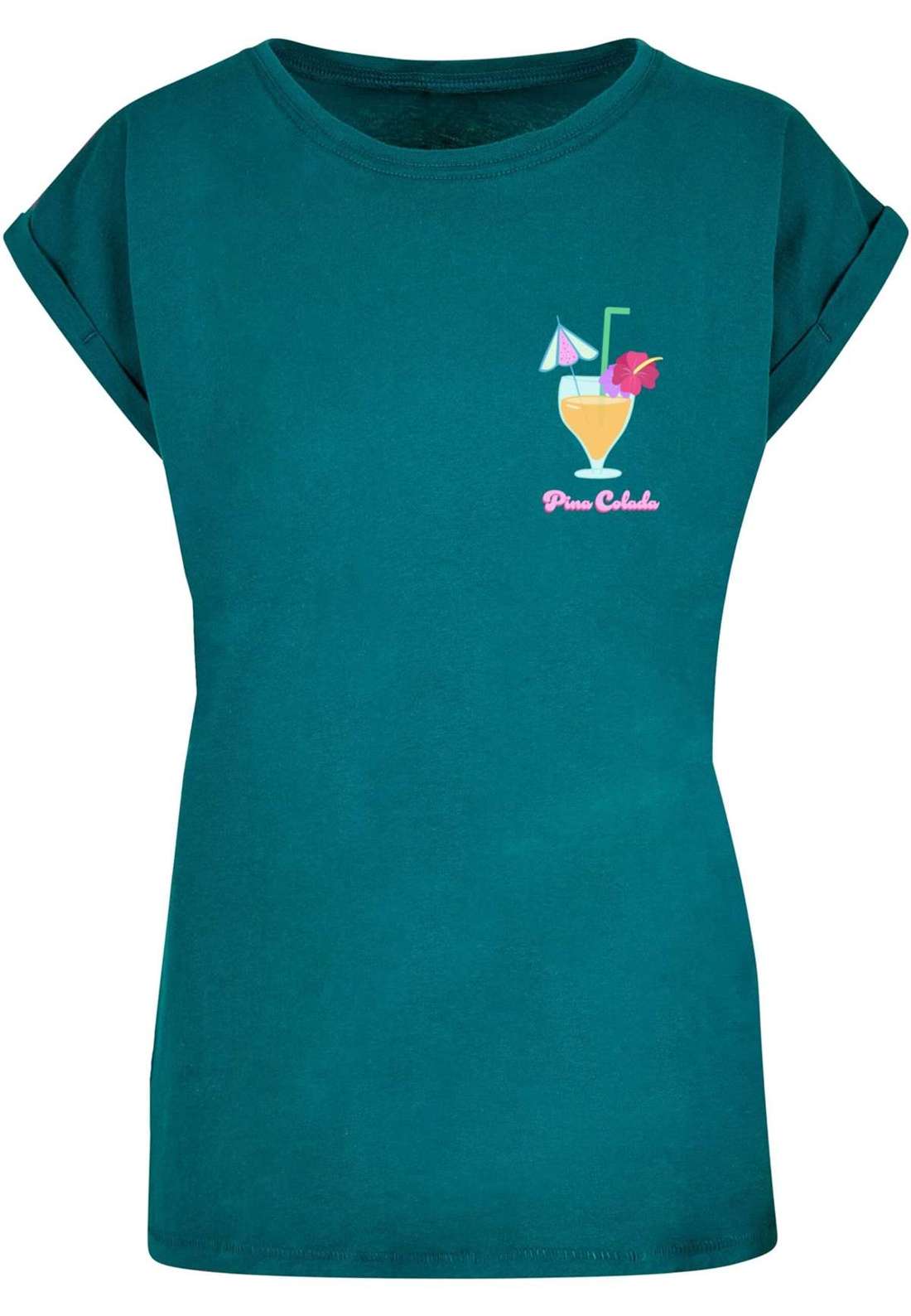 футболка Damen Ladies Pina Colada Extended Shoulder Tee