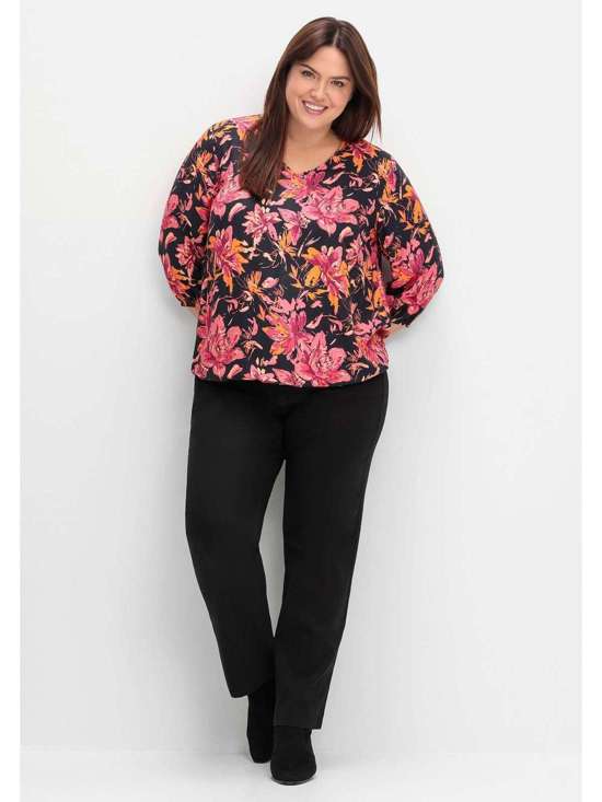 Брюки стрейч с моделирующей вставкой и эластичным поясом. Große Größen