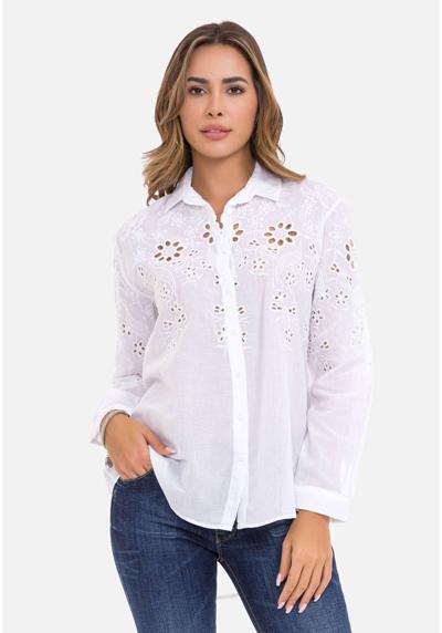 Классическая блузка с цветочным кружевным узором