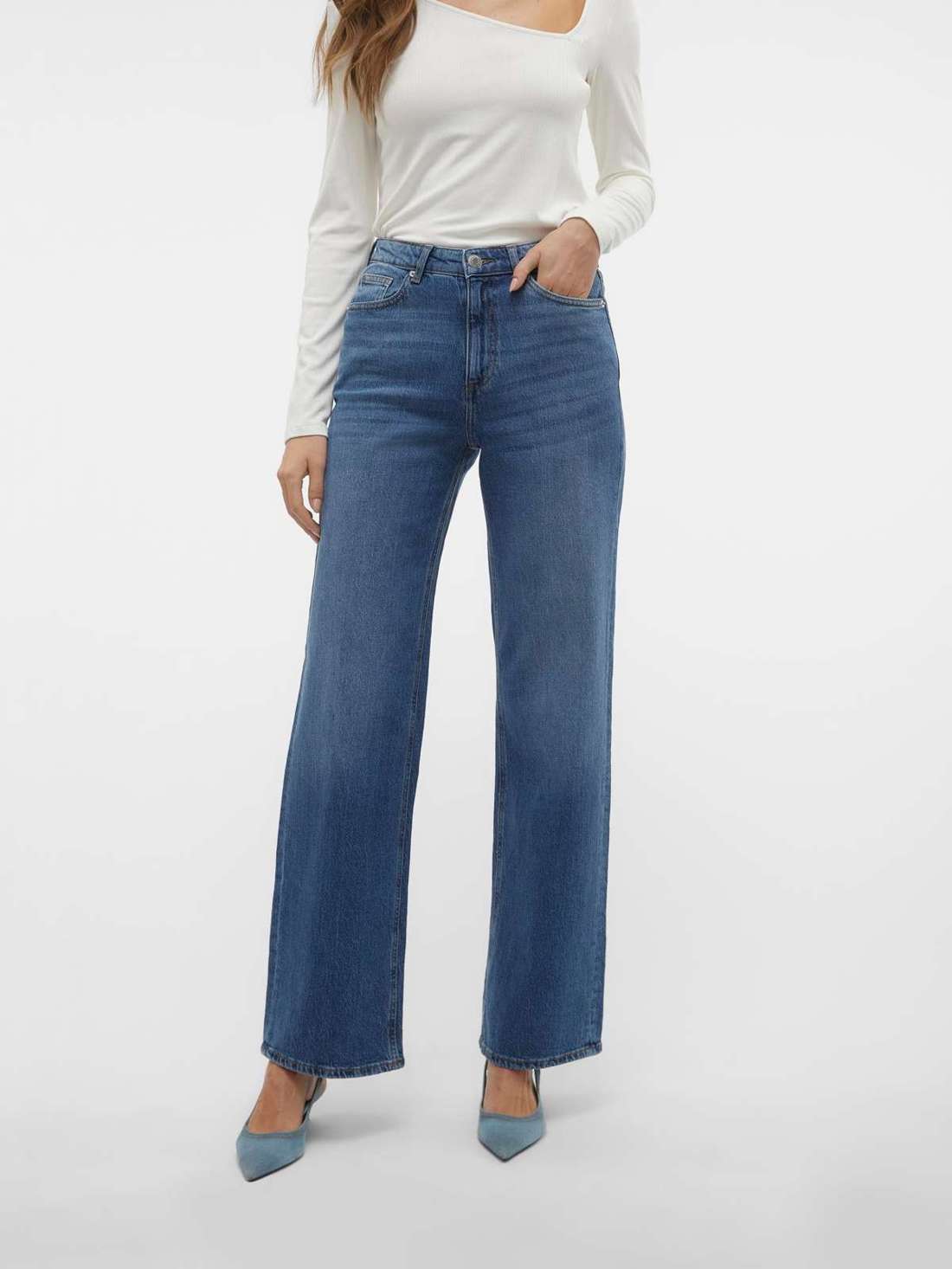 Джинсы с высокой талией VMTESSA HR WIDE JEANS RA380 GA NOOS