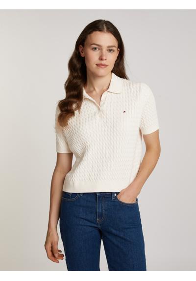 Джемпер вязанной вязки с воротником-поло CO CABLE POLO SWEATER SS
