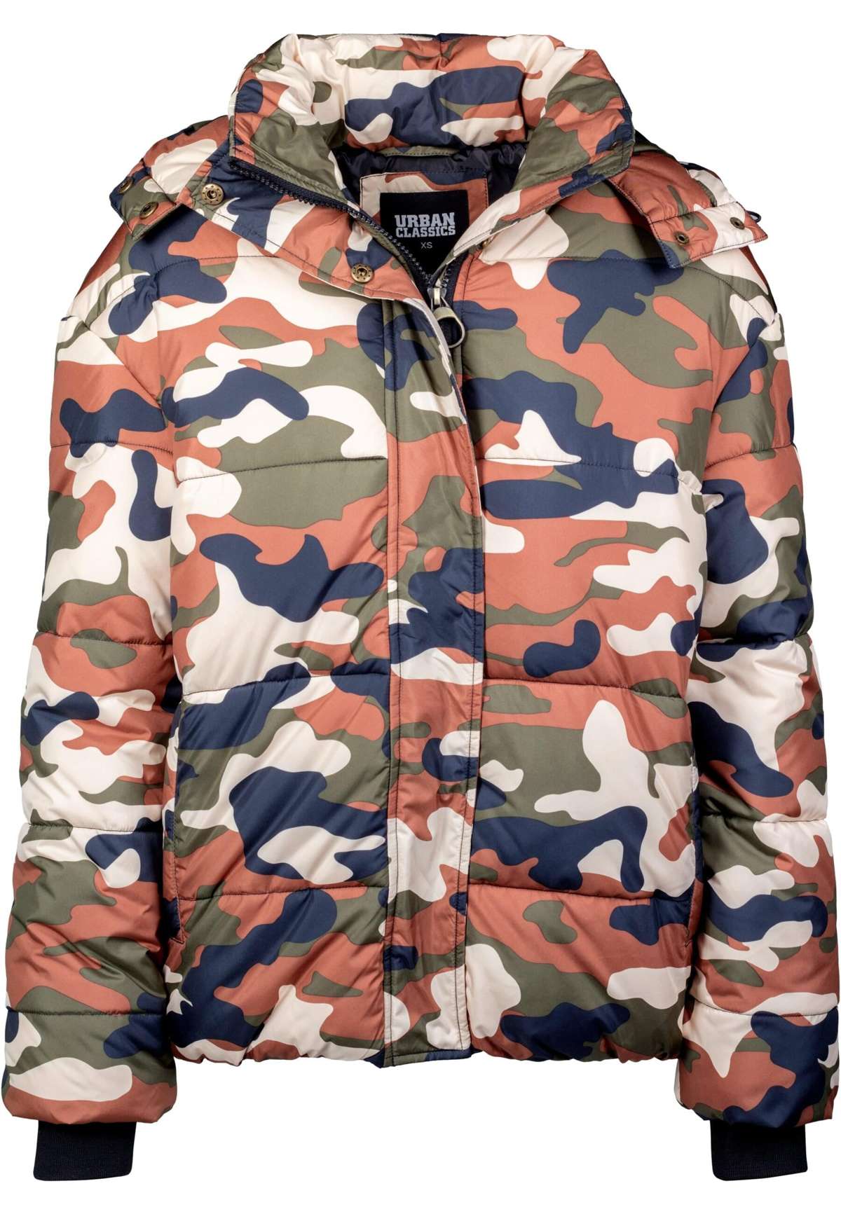 Зимняя куртка Urban Classics Damen Ladies Boyfriend Camo Puffer Jacket