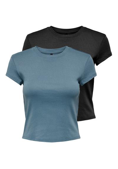футболка ONLELINA S/S O-NECK SHORT TOP 2PACK JRS
