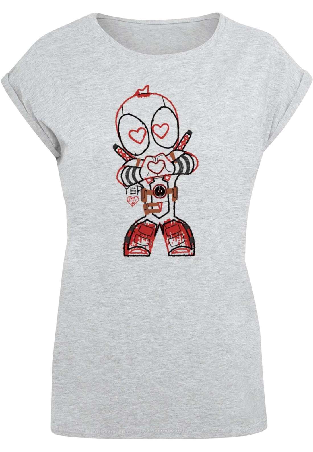 футболка Damen Ladies Deadpool - Love Beam Line T-Shirt