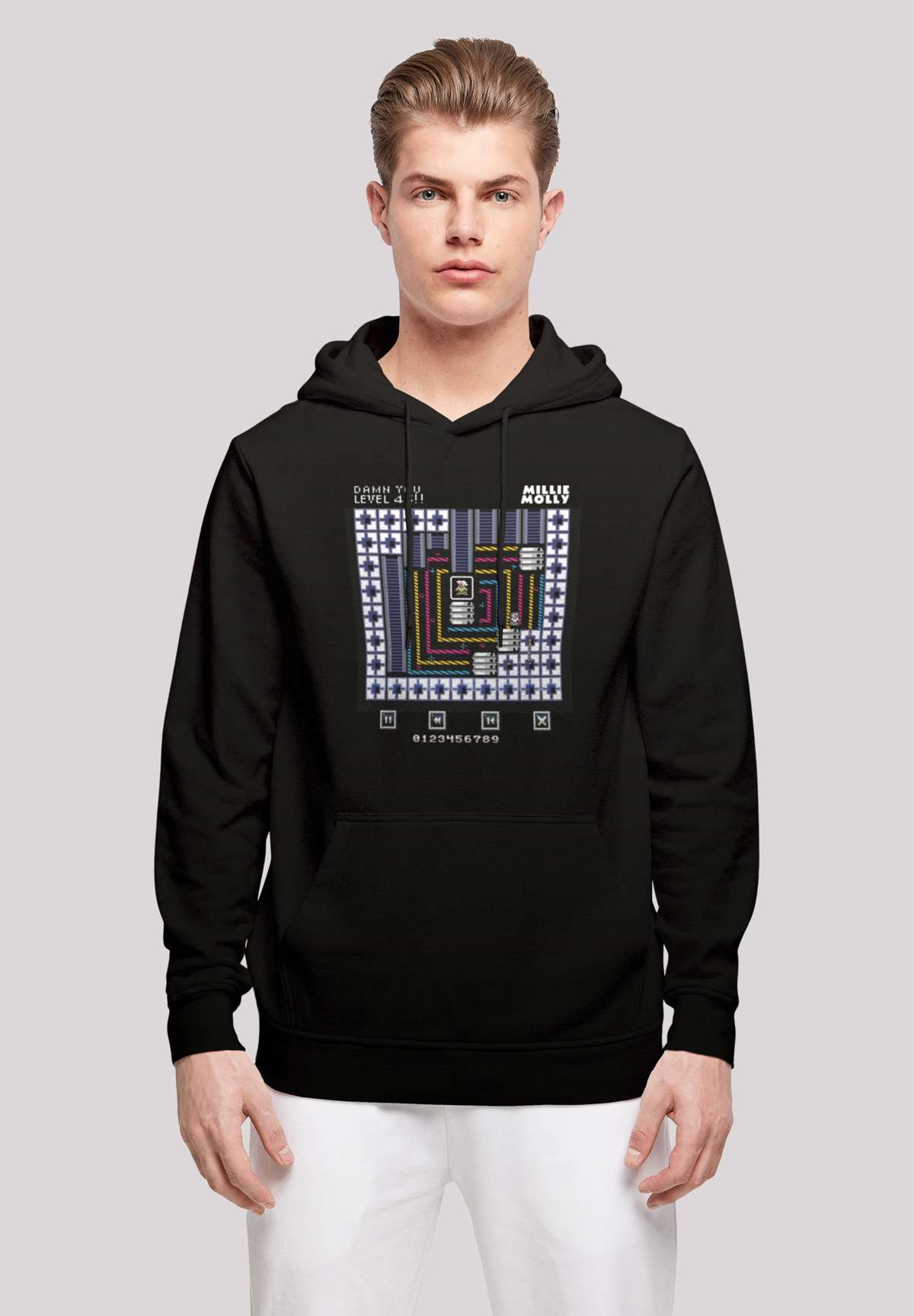 Толстовка с капюшоном Retro Gaming Level 45