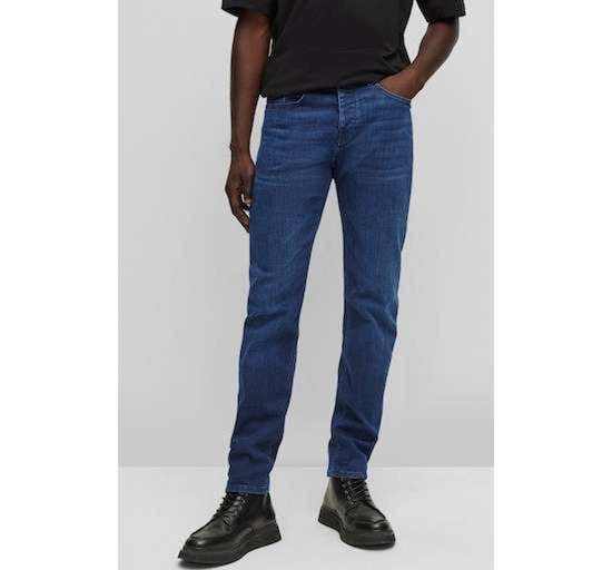 Джинсы прямого кроя с кожаным значком Taber BC-P-1