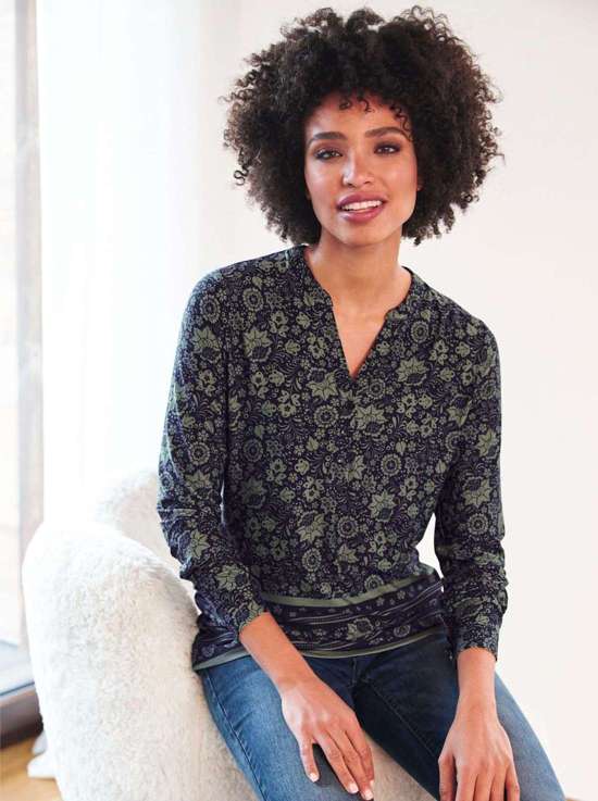 Рубашка с длинным рукавом Druck-Shirt