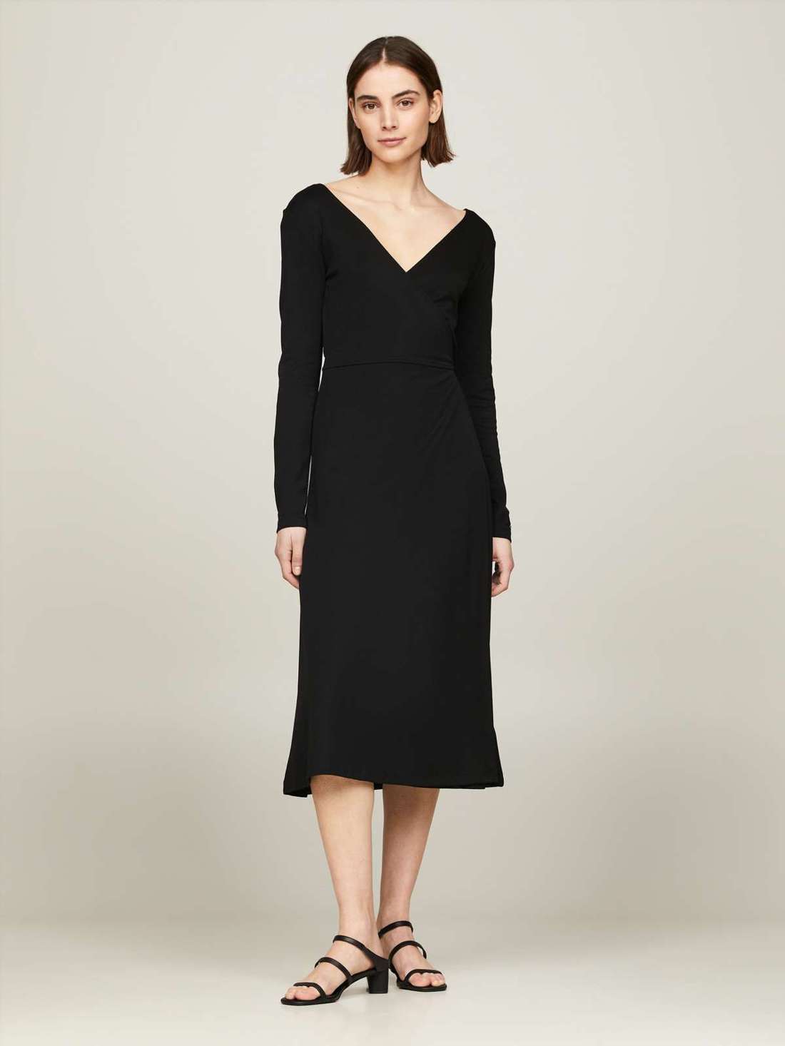 Платье с запахом и завязками F&F WRAP MIDI DRESS LS