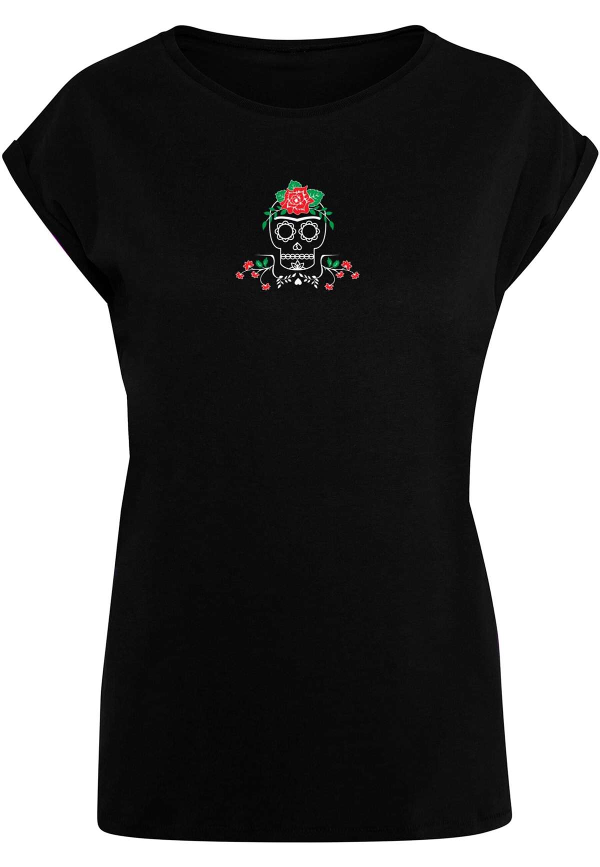 футболка Damen Ladies Frida Kahlo - Death Extended Shoulder Tee