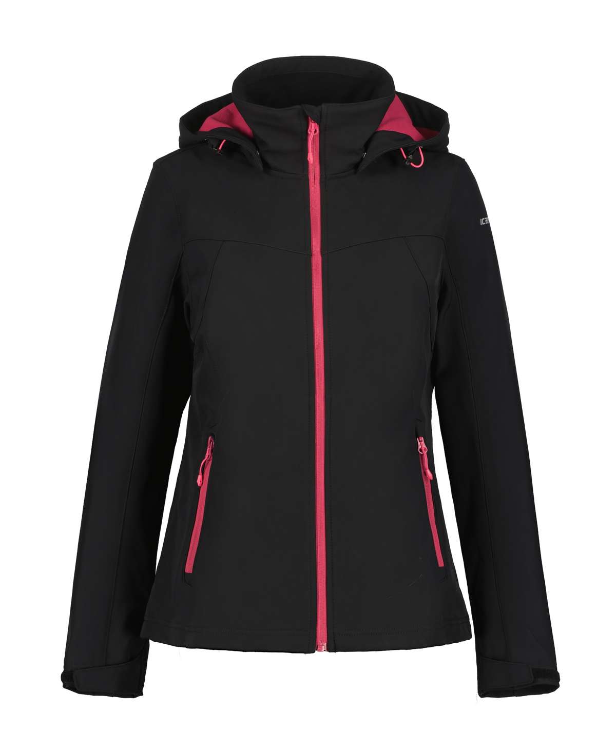 Куртка из софтшелла с капюшоном и высоким воротником-стойкой. D SOFTSHELLJACKE BRENHAM