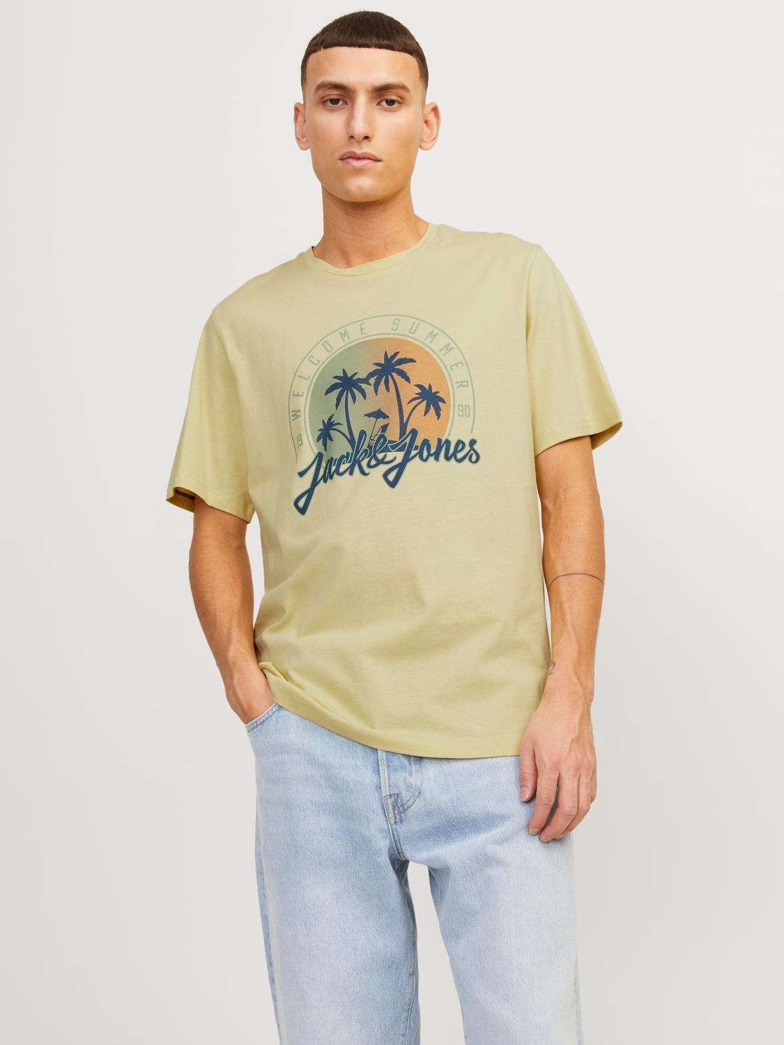 Рубашка с коротким рукавом JJSUMMER VIBE TEE SS CREW NECK LN