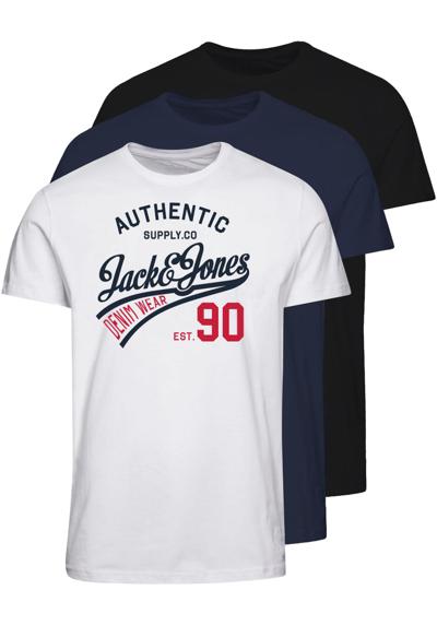 рубашка с круглым вырезом JJETHAN TEE SS CREW NECK 3PK MP NOOS