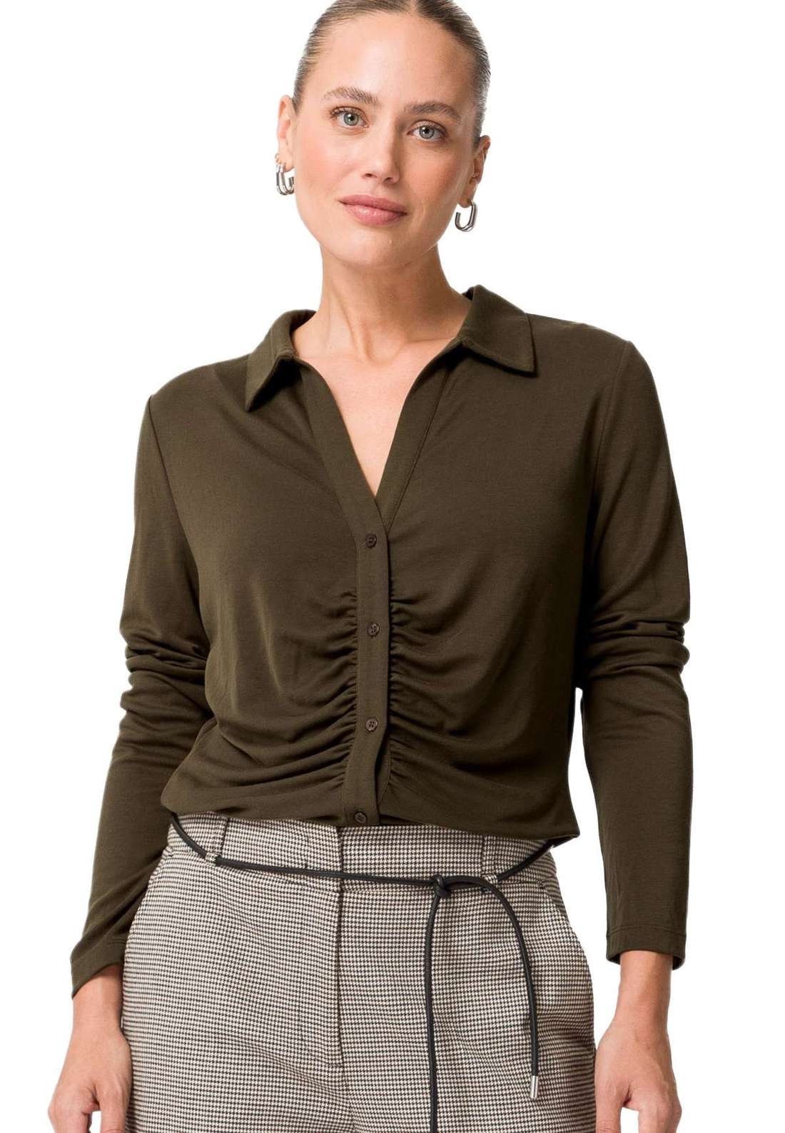 Рубашка с коротким рукавом zero Shirt mit Raffung