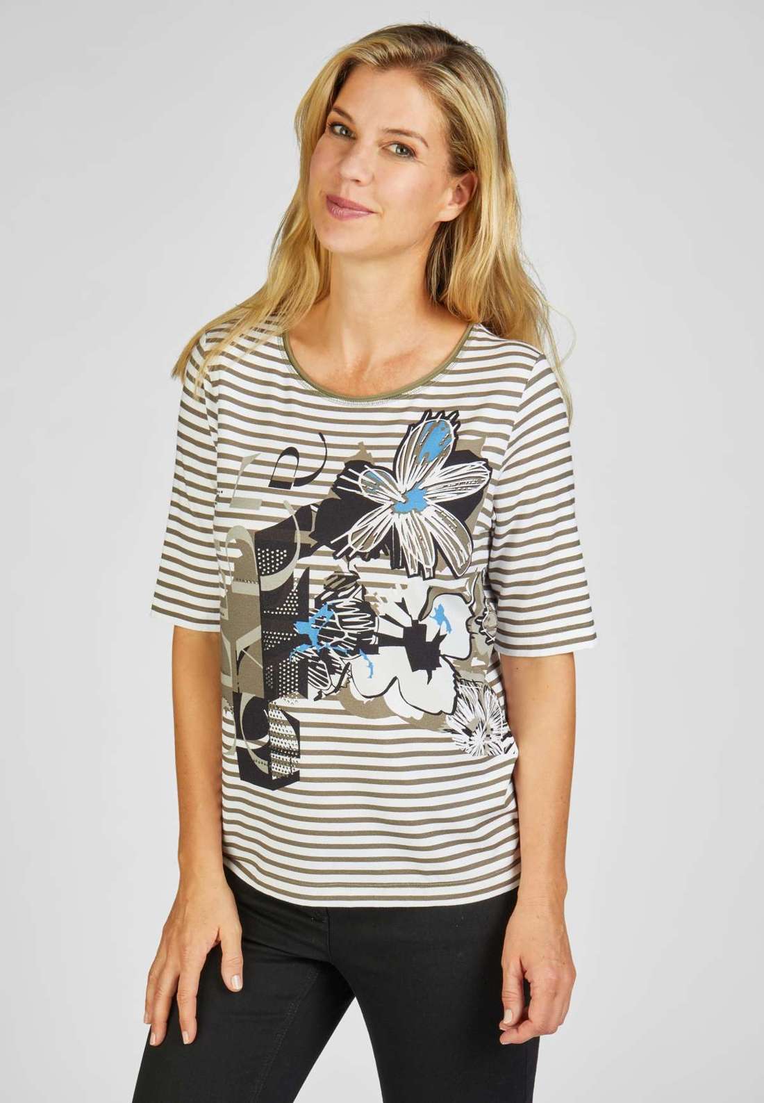 Рубашка с принтом T-Shirt mit Strassdetails