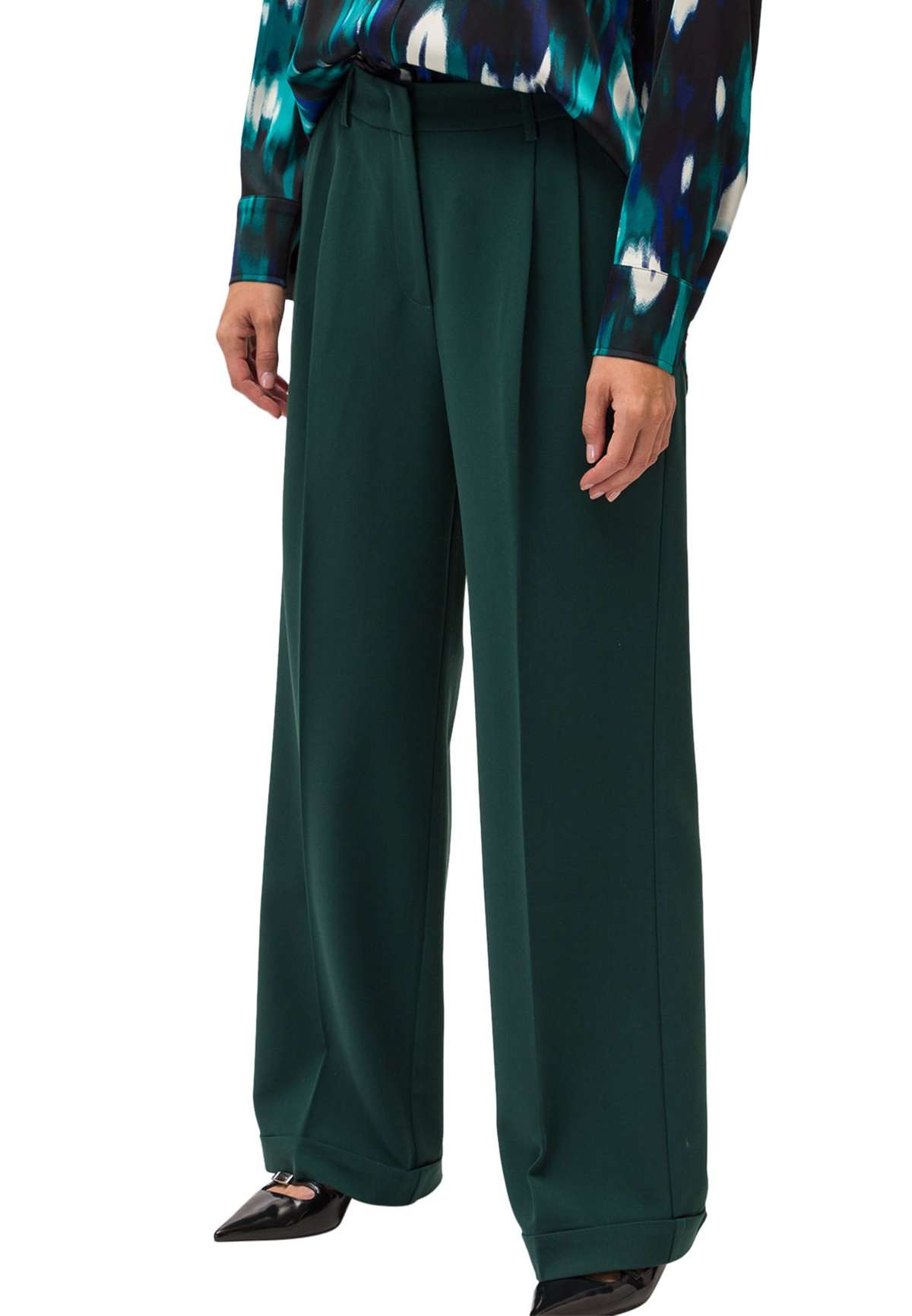Тканевые брюки zero Hose Wide Leg mit Bugelfalte 30 Inch