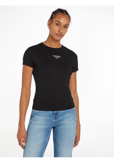 Рубашка с круглым вырезом и надписью логотипа Tommy Jeans TJW SLIM ESSENTIAL LOGO 1 SS EXT