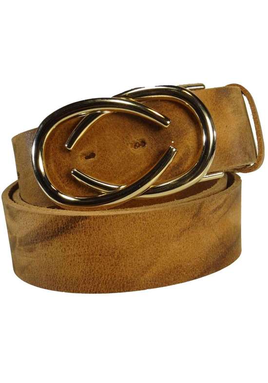 Кожаный ремень со сменной застежкой. Die Elegante Gold