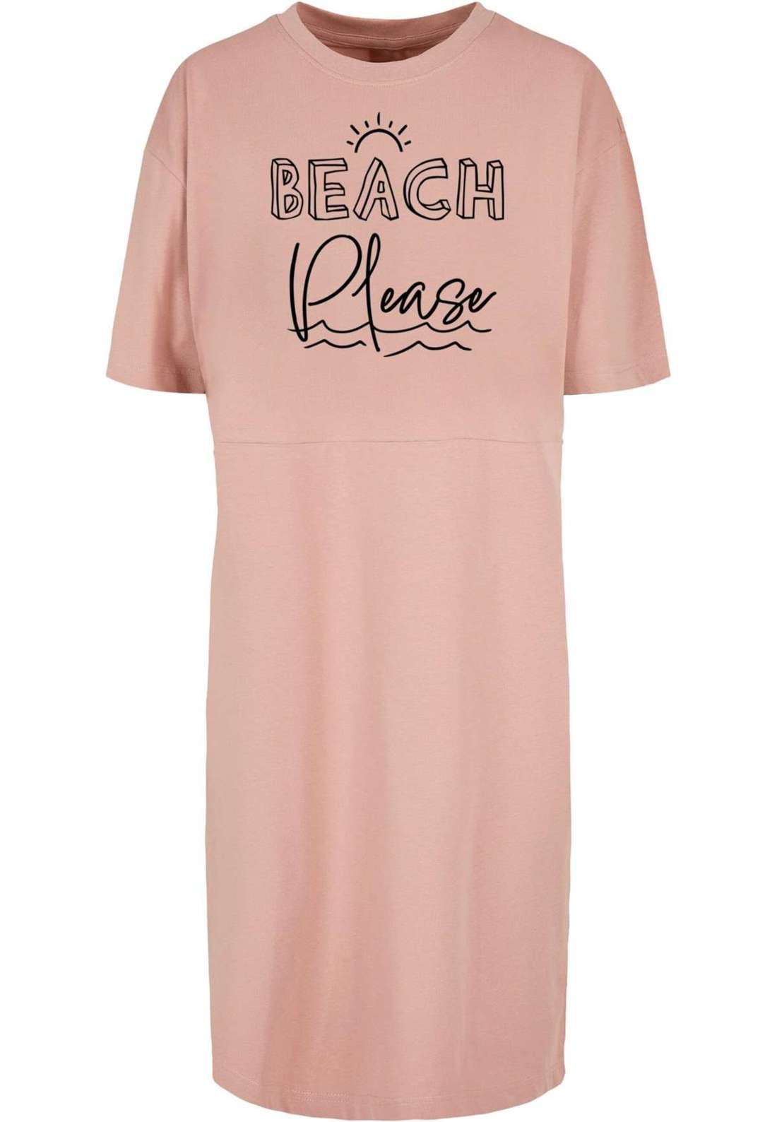 Платье-рубашка Damen Ladies Beach Please Oversized Slit Tee Dress