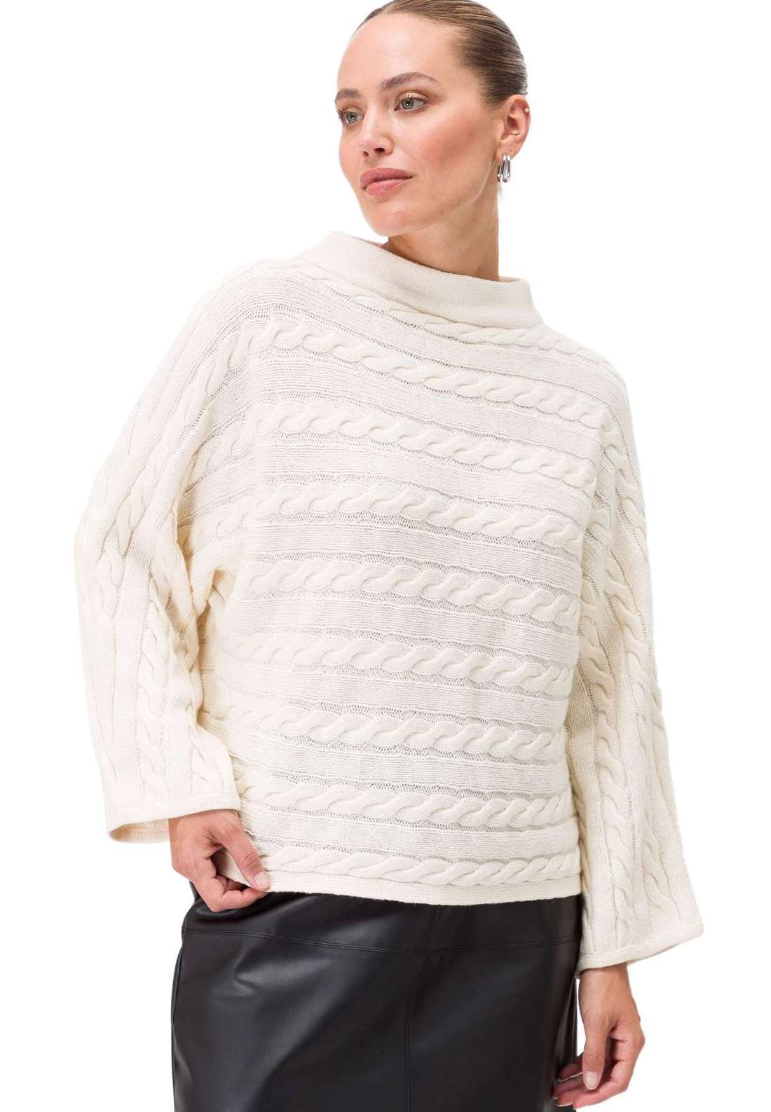 Вязаный свитер zero Strickpullover mit Trompetenärmeln