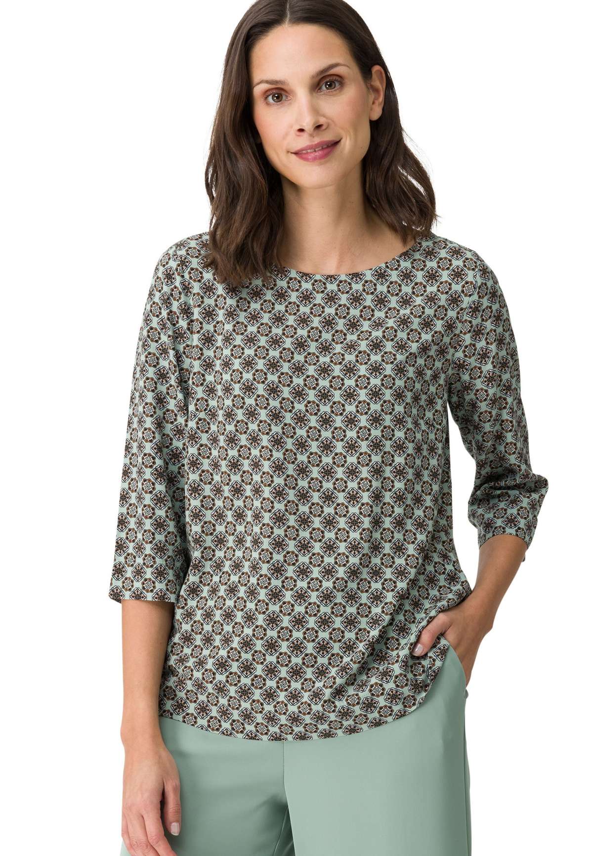 Рубашка-блузка zero Blusenshirt mit Print
