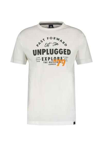 футболка LERROS T-Shirt mit Brustprint, unifarben