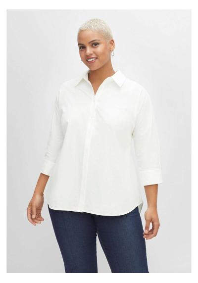 Блузка-рубашка с рукавами 3/4 из качественного поплина.