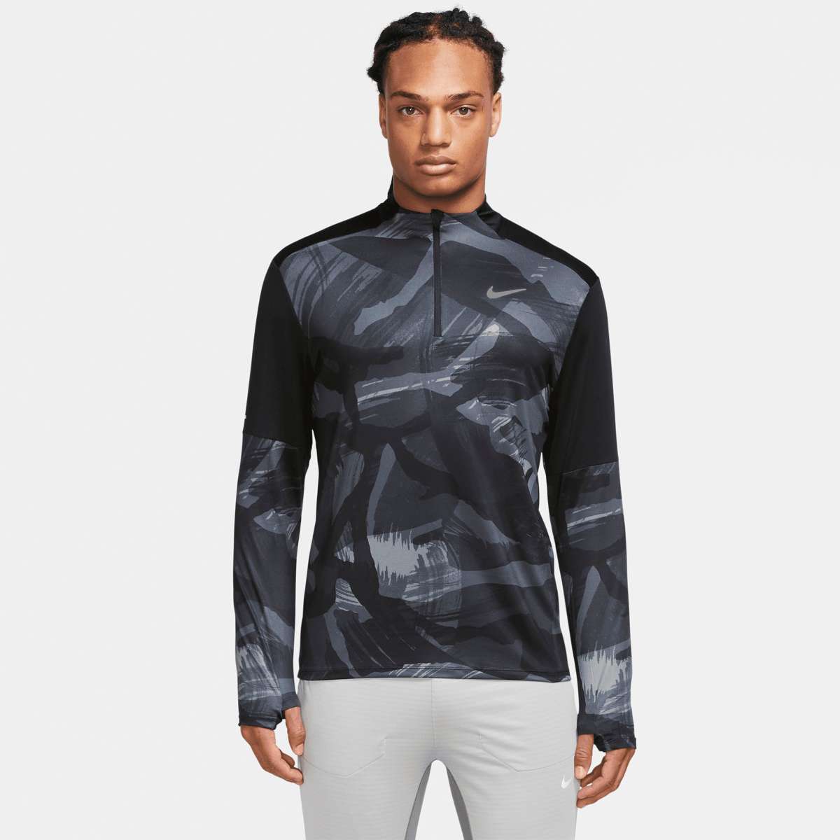 Беговая рубашка M NK DF ELMNT CAMO TOP HZ