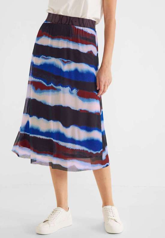 Юбка из сетки с эффектом батика