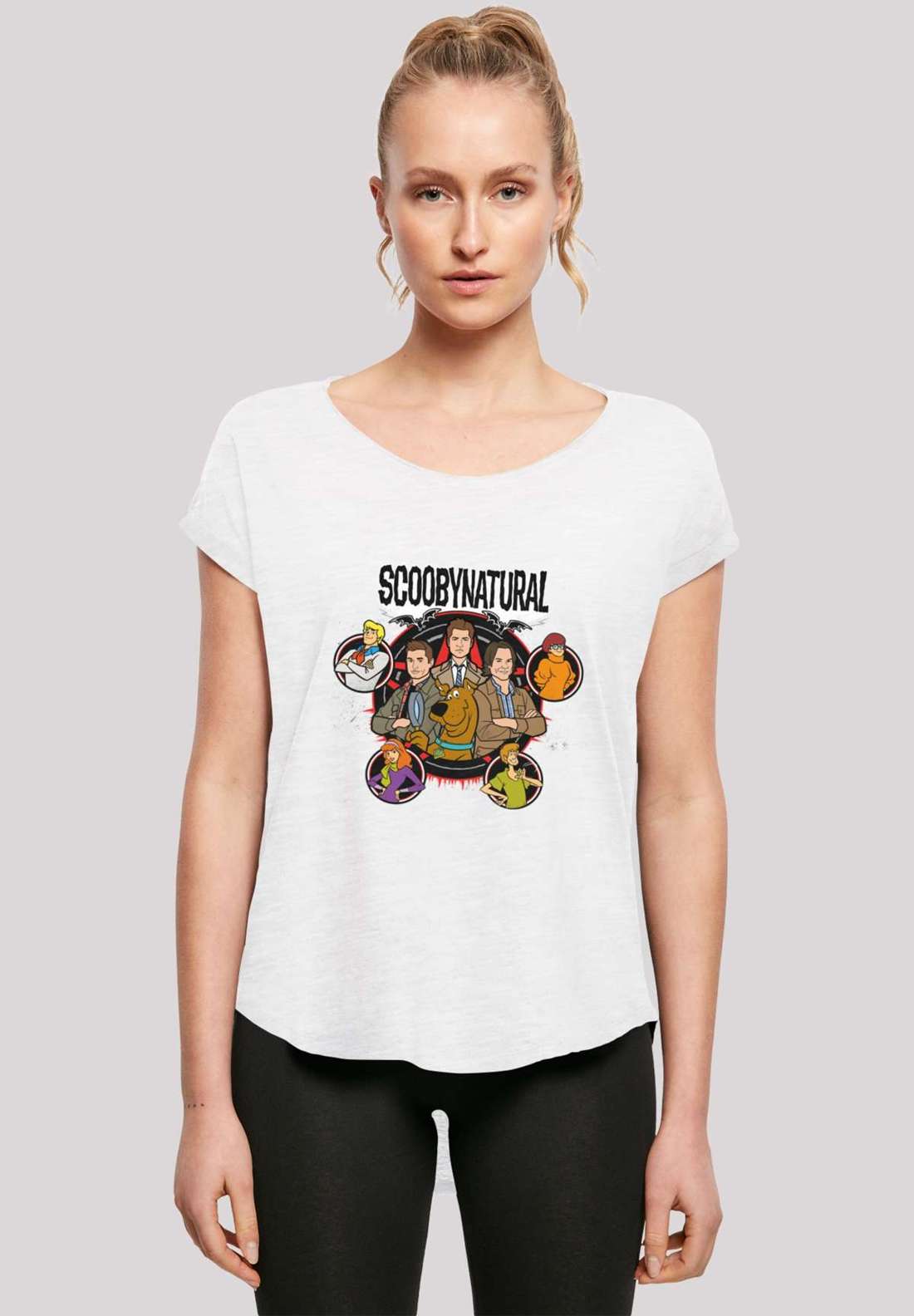 футболка Long Cut T-Shirt `Scooby Doo Boys Characters Star`