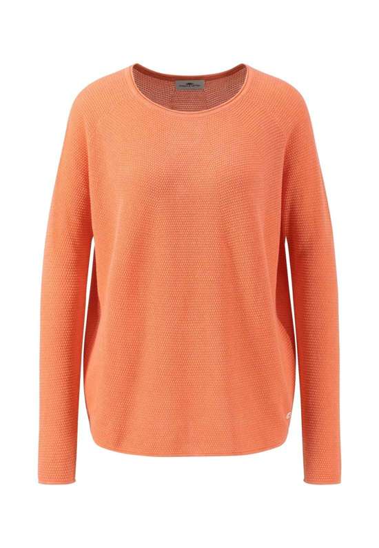 Вязаный свитер с круглым вырезом и вискозой