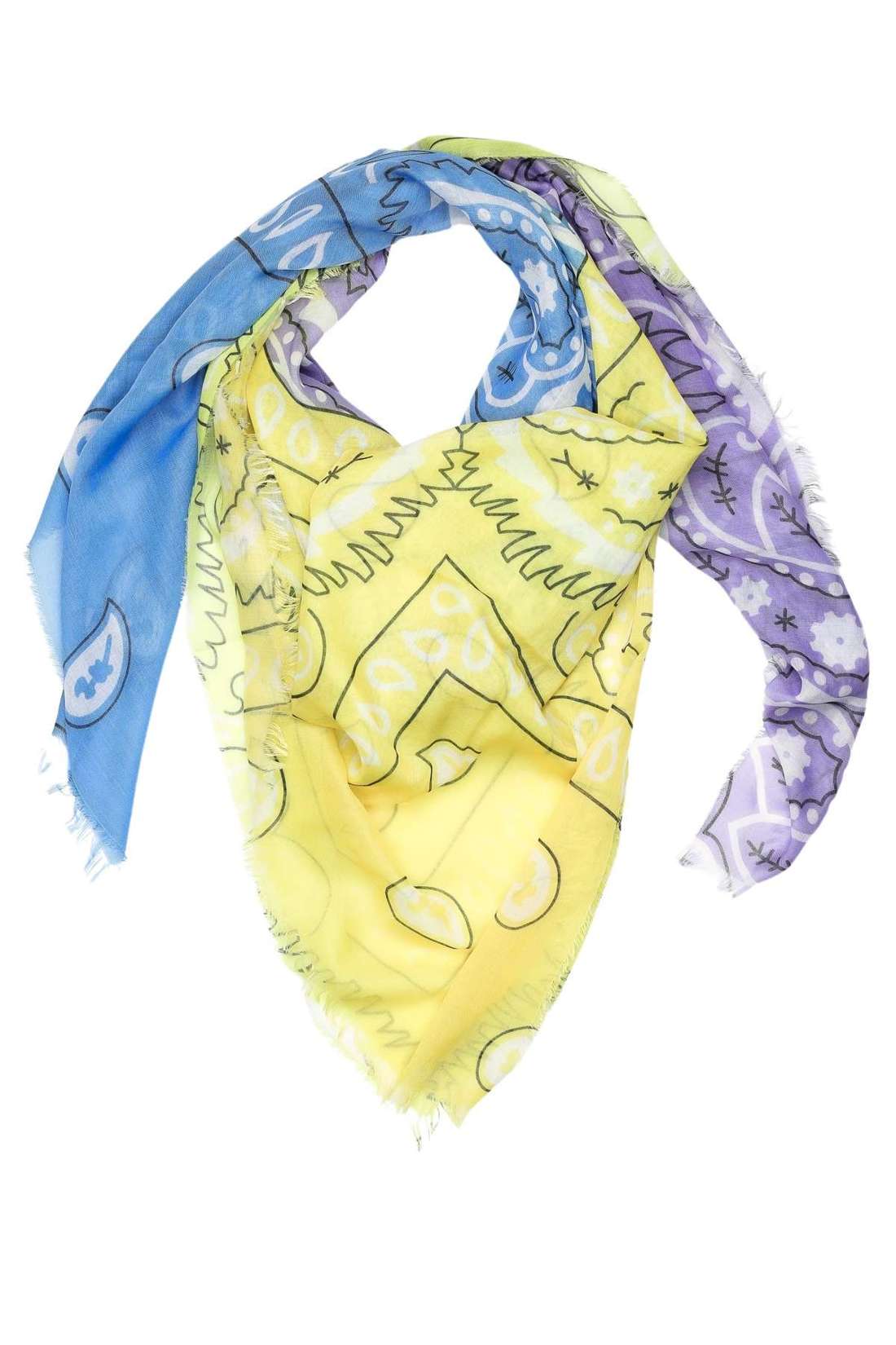 Модный шарф с энергичным сочетанием узоров Festival