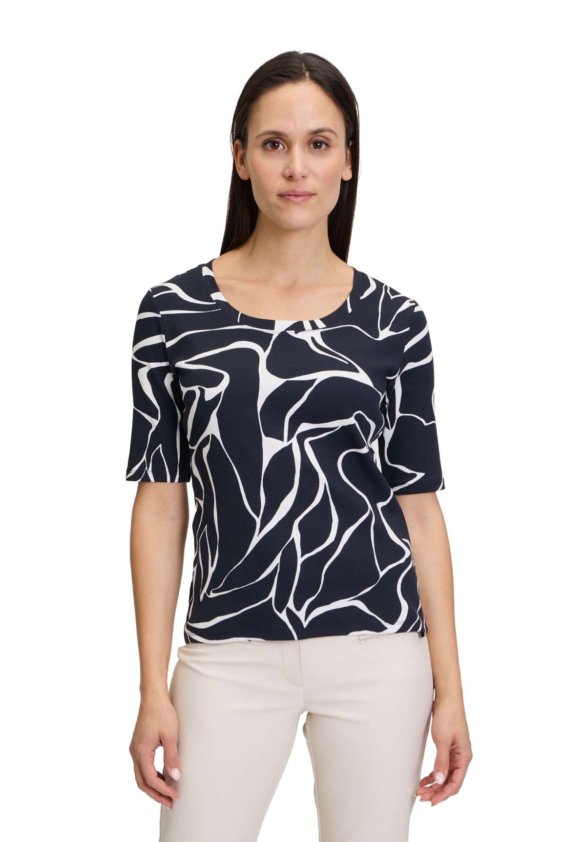 Рубашка с коротким рукавом Basic Shirt mit Rippenstruktur