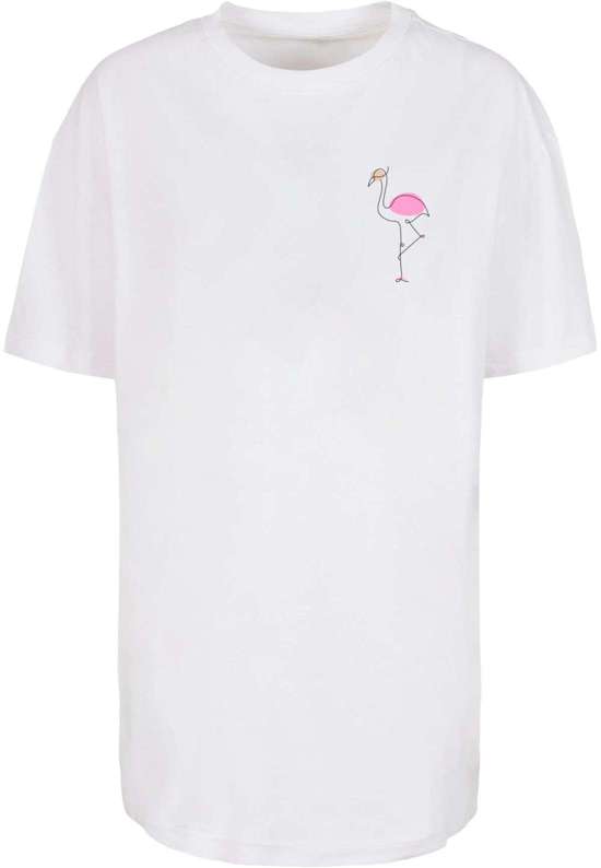 футболка Damen Ladies Flamingo Oversized Boyfriend Tee