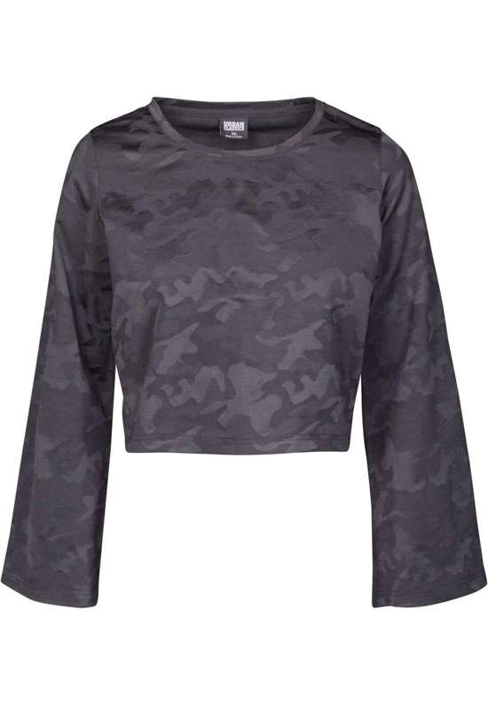 футболка Urban Classics Damen Ladies Short Jacquard Camo L/S