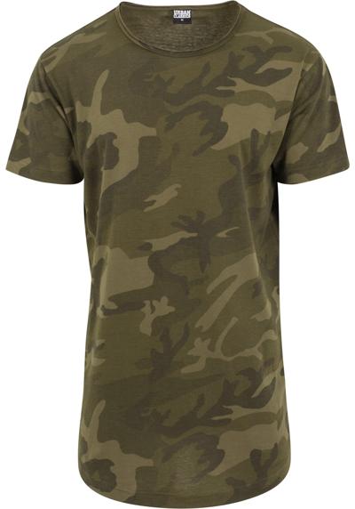 Рубашка с коротким рукавом Urban Classics Herren Camo Shaped Long Tee