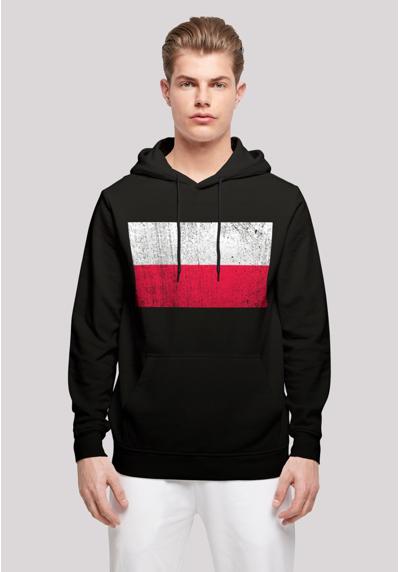 Толстовка с капюшоном Poland Polen Flagge distressed